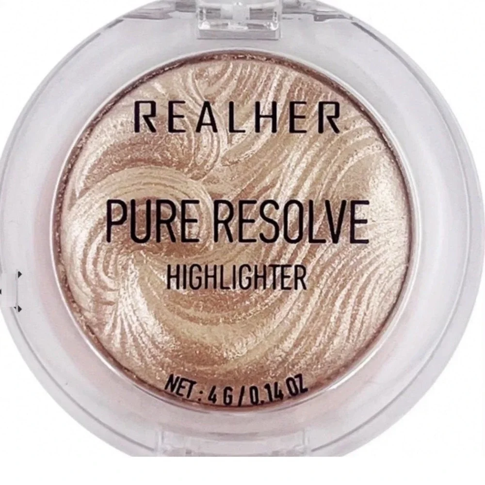 REALHER Pure Resolve‎ Highlighter Champagne Shimmer Glow Face Makeup